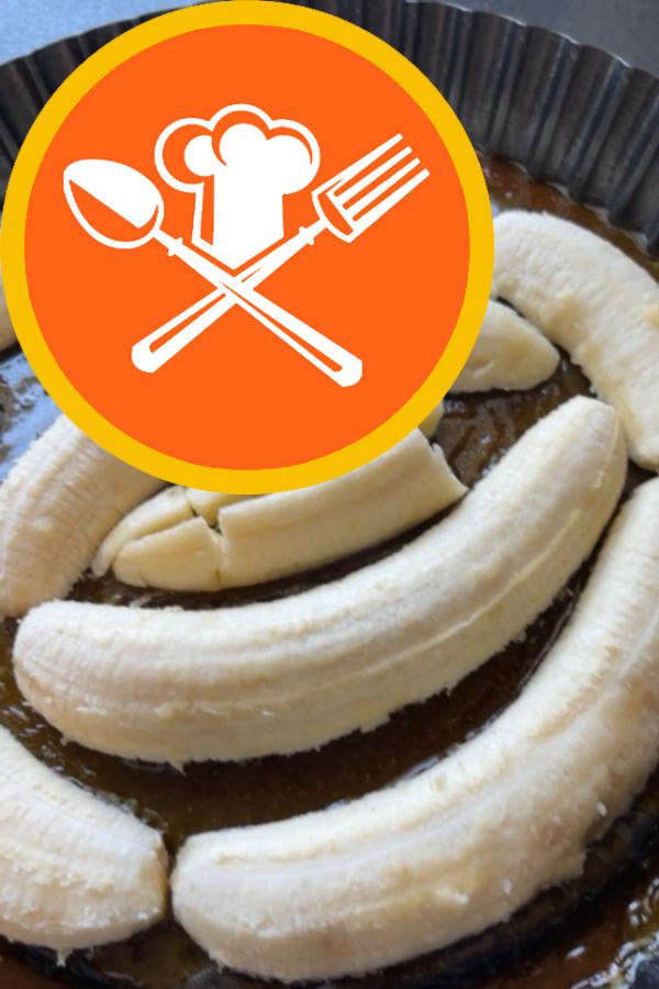 Κέικ καραμελωμένης μπανάνας
